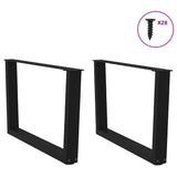 Coffee Table Legs V-Shape 2 pcs Black 70x cm Steel 4012636