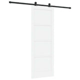 Sliding Door ORKDAL 78 x 211 cm Engineered Wood White and Black 3450094