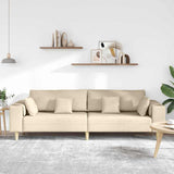 Fabric Sofa with Cushion Cream 208 cm Fabric 3335149