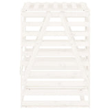 Wheelie Bin Storage White 84x90x128.5 cm Solid Wood Pine 825101