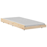 Bed Frame Brown 80 x 200 cm Solid Pine wood 873424