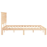 Bed Frame without Mattress King Size Solid Wood Pine 3193666
