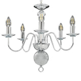 Chandelier Silver 5 x E14 Bulbs 281616