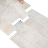 Decorative Stickers 20 pcs Beige Marble 29 x 21 cm 42021243