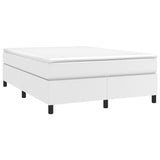 Box Spring Bed Frame White Double Faux Leather 3121217