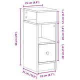 Bedside Cabinet with Drawer Sonoma Oak 25x31x66 cm 858618