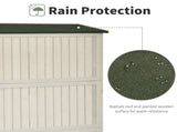 Wooden Garden Shed with Two Windows, Tool Storage Cabinet, Outdoor Double Door Organizer 127.5L x T3398P313622