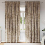 Velvet Curtains 2 pcs Champagne 260 x 140 cm Velvet 4107712