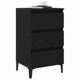 Bedside Cabinet Black Oak 40 x 35 x 69 cm Engineered Wood 862580