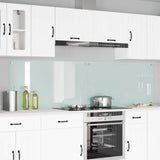 Kitchen Backsplash 2 pcs White 110 x 60 cm Tempered Glass 3415484