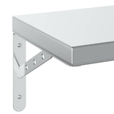 Wall Shelves 2 pcs 100x23.5 cm Silver Stainless Steel 3214504