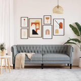 Sofa Light Grey 201.5 x 74.5 x 74.5 cm Polyester 42013010