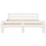 Bed Frame without Mattress White 140x190 cm Solid Wood Pine 855485