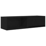 ZNTS TV Cabinet Black Oak 100x31x25.5 cm Engineered Wood 861474