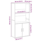 Bookcase Old Wood 60x24x120 cm Engineered Wood 860425