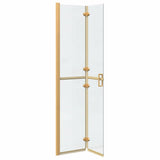 Walk-In Shower Wall Folding Gold 80 x 6.5 x 190 cm 42017970