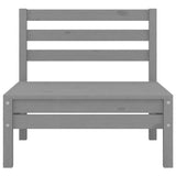 ZNTS 3 Piece Garden Lounge Set Solid Pinewood Grey 806599