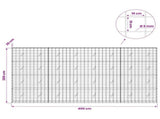 Gabion with 5 mm Wire and 10x10 cm Mesh 400x20x200 cm 3465074