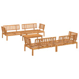Pallet Sofa Set Natural Wood Solid Acacia wood Standard Modular 3209444