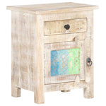 ZNTS Bedside Cabinet 40x30x50 cm Rough Acacia Wood 320233