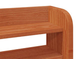 Bed Frame with Headboard with Storage Wax Brown Solid Pine Wood 3423813