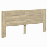Headboard Cabinet with LED Sonoma Oak 220x16.5x103.5 cm 839275