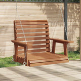 Garden Swing Chair with Metal Chains Brown Solid Wood Fir 4008979