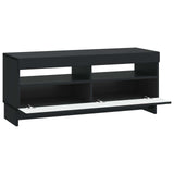 LED TV Cabinet Black Engineered Wood 896106