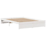 ZNTS Bed Frame with Headboard without Mattress White 140x190 cm 3306729