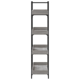 Bookcase 4-Tier Grey Sonoma 100x33x145.5 cm Engineered Wood 837695