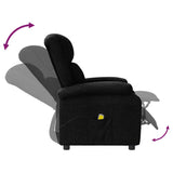 Wing Back Massage Chair Black Fabric 342429