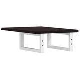 Basin Shelf Wall Mounted Steel and Solid Wood Oak 3302576
