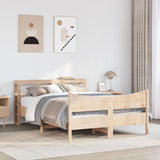 Bed Frame with Headboard 140x200 cm Solid Wood Pine 3306303