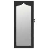 Mirror Jewellery Cabinet Wall Mounted Black 37.5x10x90 cm 353224