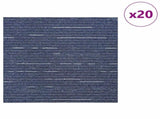 Carpet Tile Striped Blue 50 x 50 cm 20 pcs PP and Bitumen 42032478