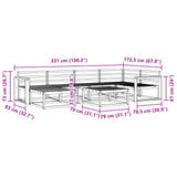 Outdoor Sofa Set 7 pcs Natural Solid Acacia Wood 3367862