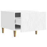 Coffee Table White 50 x 49 x 40 cm Engineered Wood 895195