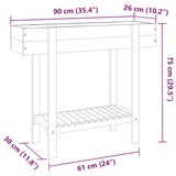 Garden Raised Bed 90x30x75 cm Solid Wood Acacia 366499