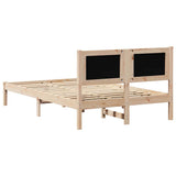 Bed Frame Light Grey 120 x 200 cm Solid Pine Wood 878189