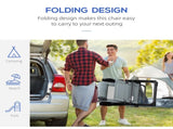 Set of 2 Portable Folding Recliner Outdoor Patio Adjustable Backrest, Grey T3398P323831