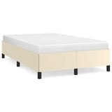 Bed Frame without Mattress Cream 120x190 cm Small Double Faux Leather 379524