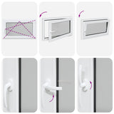 Basement Window "RISOR" 100x70 cm Tilt&Turn DIN Right Anthracite 4108453
