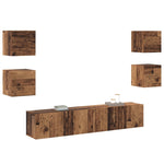 ZNTS TV Cabinet 6 pcs Brown 160 x 30 x 30 cm Engineered wood 3393417