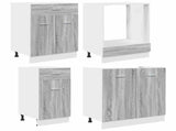 Kitchen Cabinet Set Lyon 8 pcs Grey Sonoma Engineered Wood 3388349