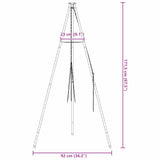 Campfire Tripod Black 92 x 92 x 171.5 cm Steel 42010329