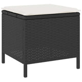 Garden Dining Set Black Poly Rattan 42007917