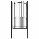 Fence Gate with Spikes EMMEN 100 x 175 cm Powder-coated steel 146401