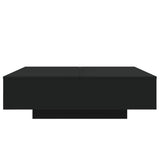 ZNTS Coffee Table with LED Lights Black 100x100x31 cm 836603