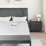 Mattress Topper White 140 x 200 x 3.5 cm Knit Fabric 4106408