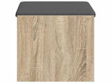 Hall Bench with Cushion with Shelf Sonoma Oak 63 x 38 x 45 cm 891570